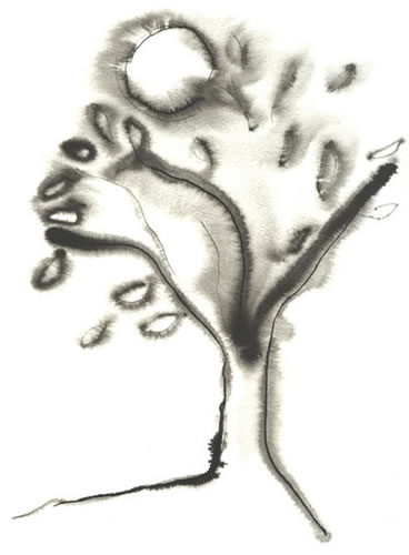 Sumi ink tree